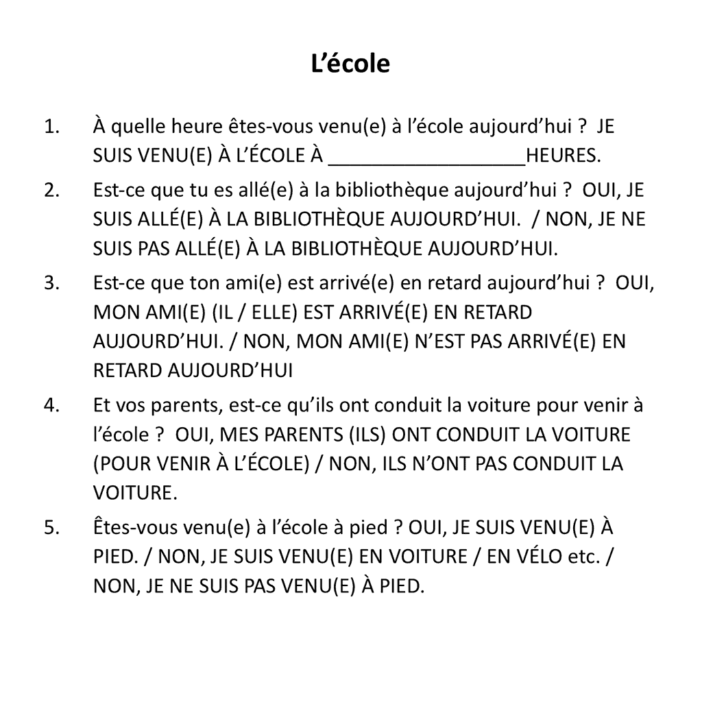 French Passé Composé Speaking Activity - Image 3