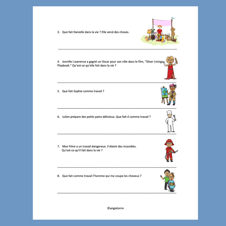 Les professions French Professions Activities Bundle - Image 2