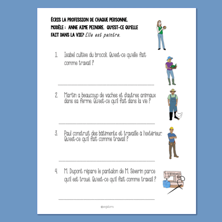 Les professions French Professions Activities Bundle - Image 6