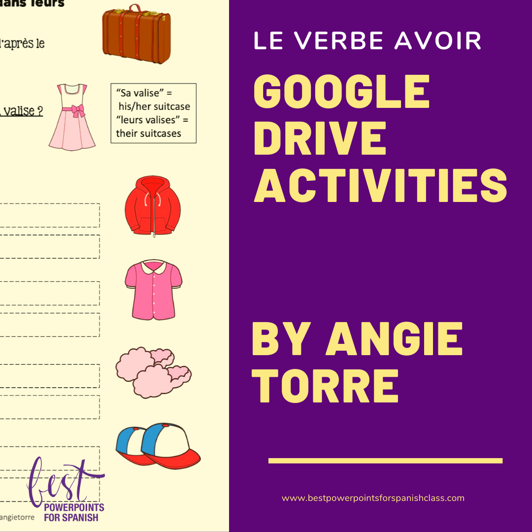 French Avoir Google Drive Activities