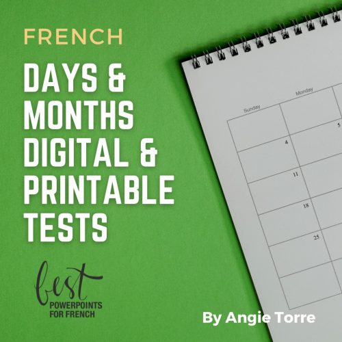 French Days and Months Les Jours et mois digital & Printable Tests | Activities