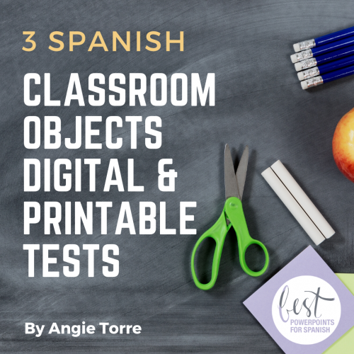 Spanish Classroom Objects Activities Digital and Printable