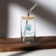 Can Shaped Glass With Lid and Straw