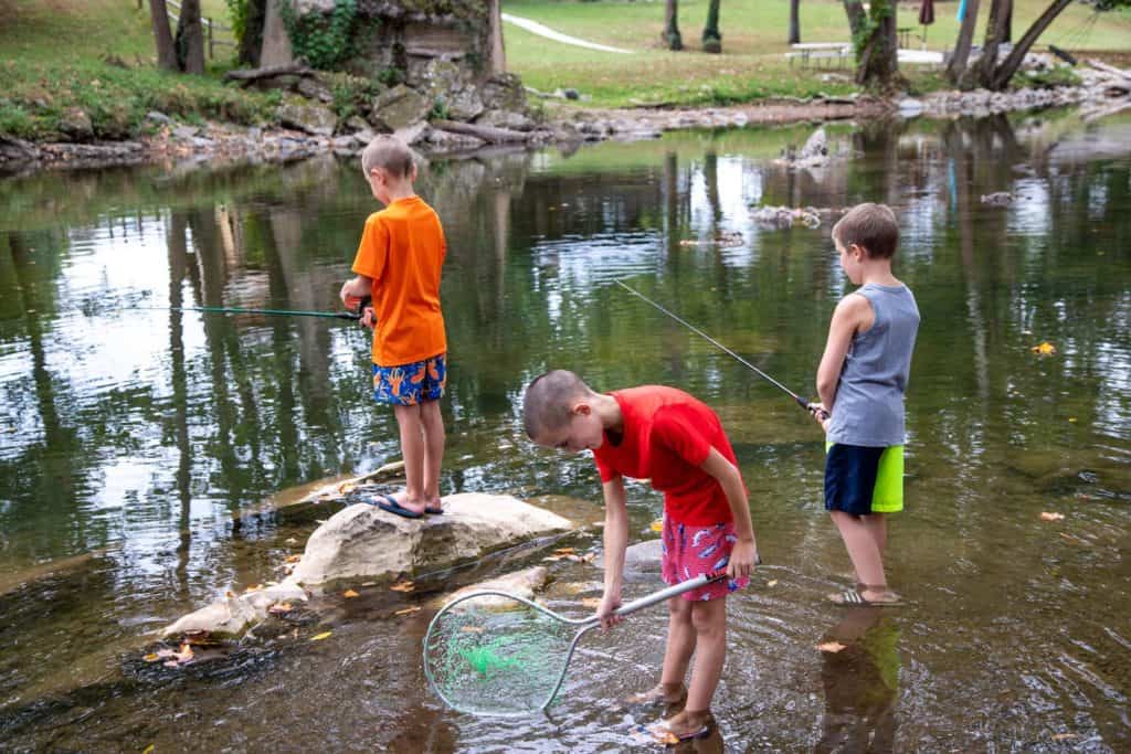 Little boys fishing