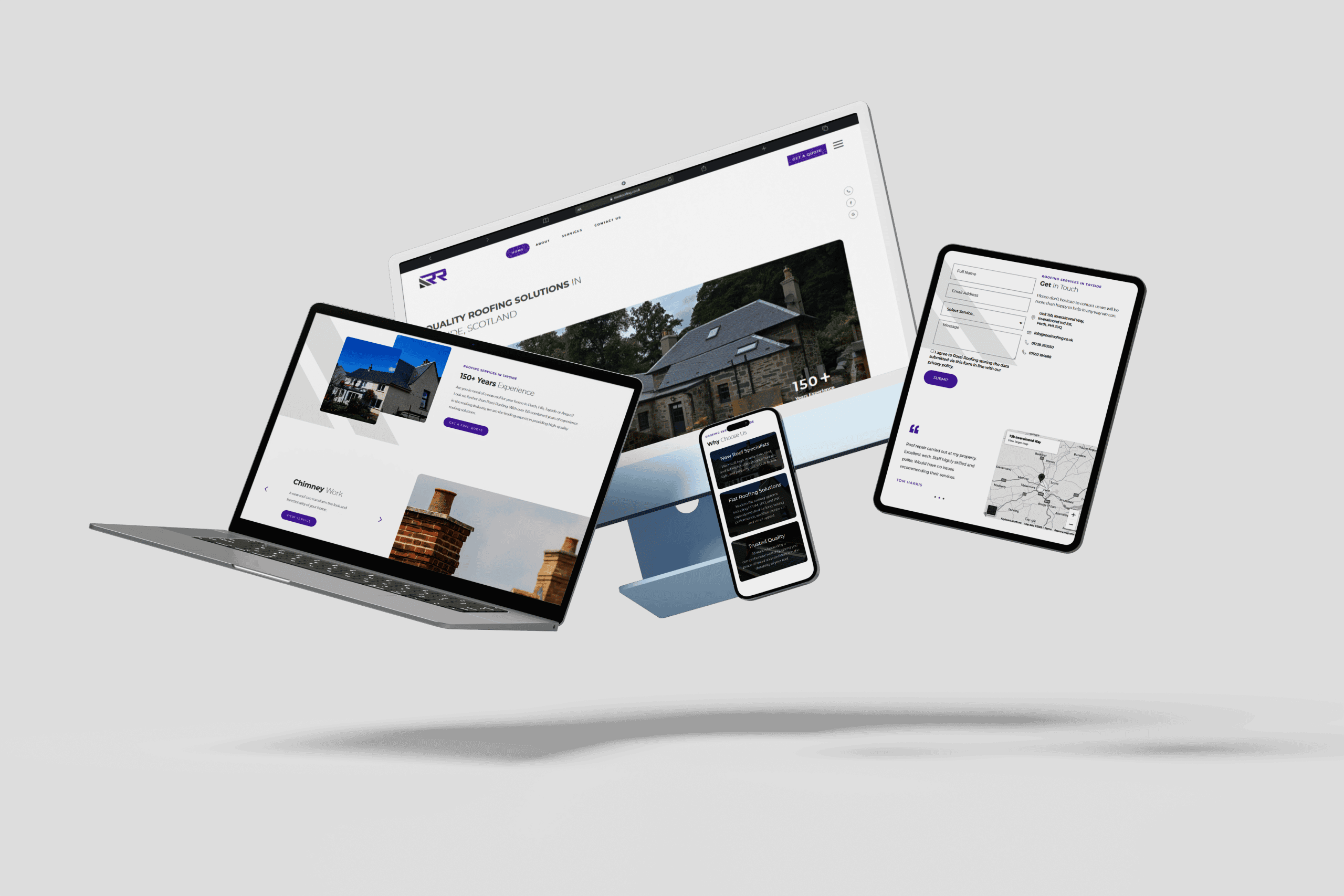 Responsive website design for BlueCoo Creative in Dundee.