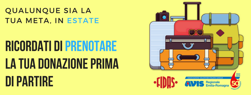 donazione estiva 2018 Avis Emilia Romagna