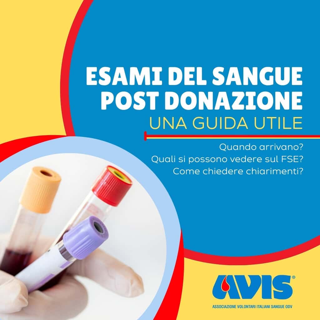 esami sangue post donazione