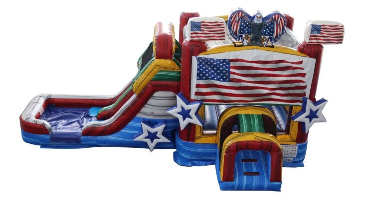All American Bounce House With Dual Lane Slide (Dry)