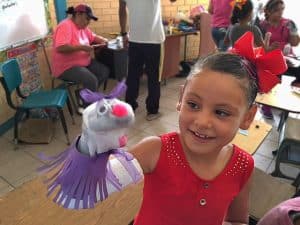 girl with puppet
