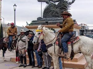 a female rider in New Mexico