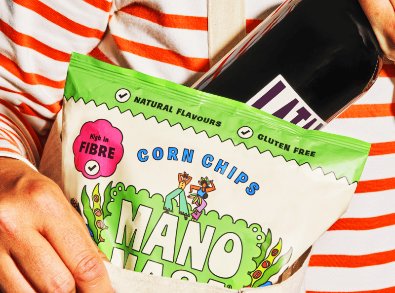 Derek & Eric rebrand Manomasa with Latin American flair, Snacks With Spirit
