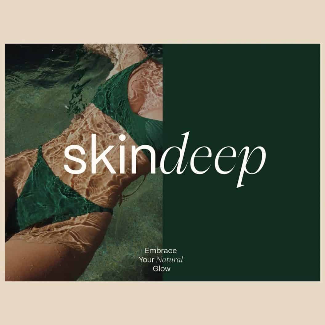 Skindeep strategic branding, packaging and typography, cohesive identity for luxe skincare