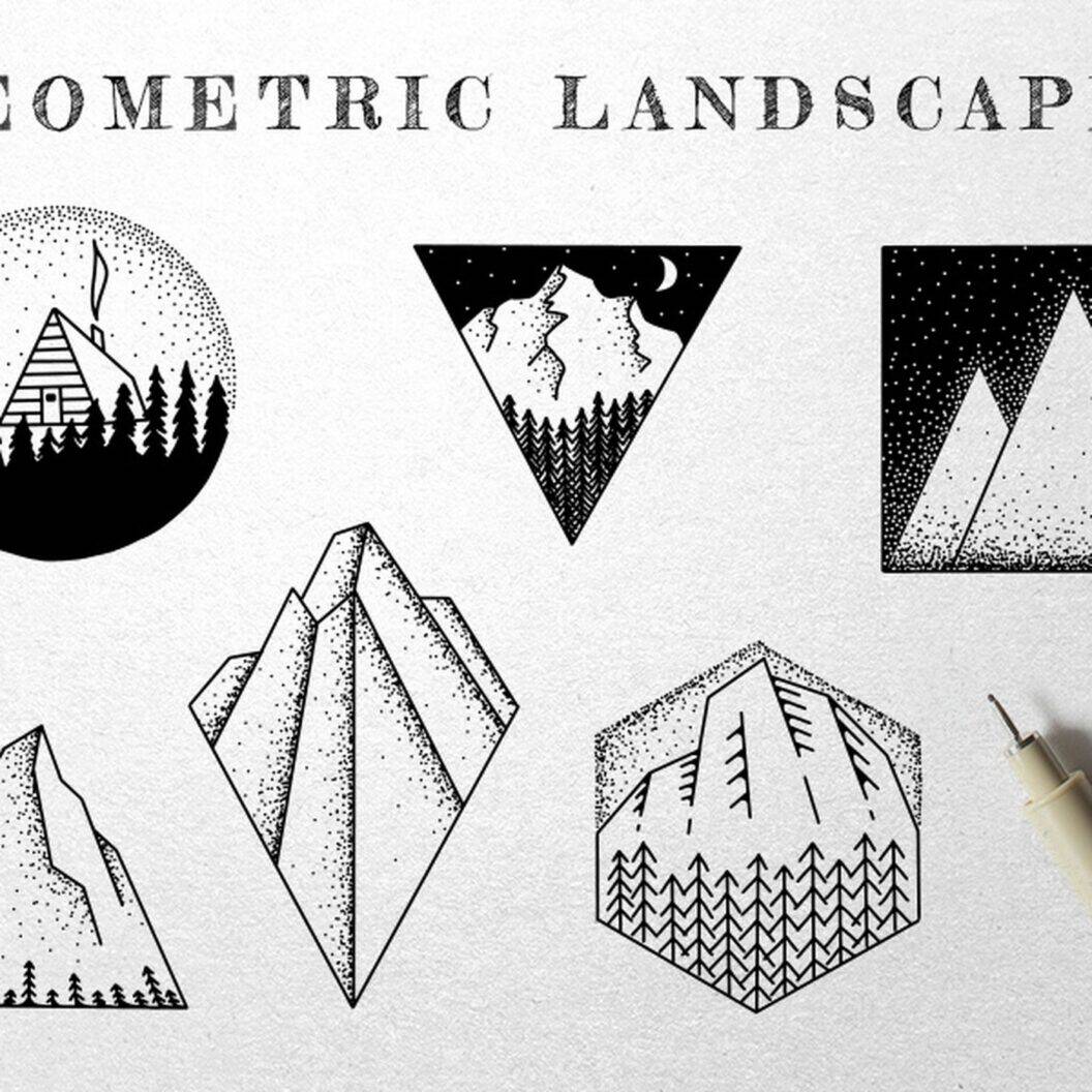 Adrian Pelletier Signature Geometric Landscapes, Vector Grid Series for Modern Design