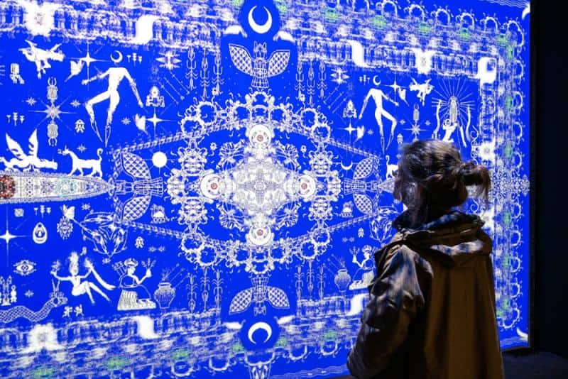 Artist Hussein Shikha reimagines pixels, carpets and cultural memory as vivid woven tapestries