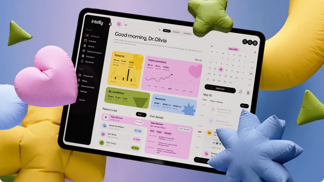 Intelly Design Team Builds Clean, Intuitive Mobile Healthcare App UI for Faster Patient Care