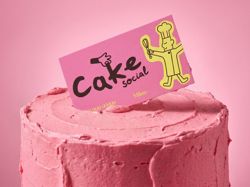 Mari Kvel's Playful Rebrand for Cake Social, Case Study of a Bold Bakery Identity