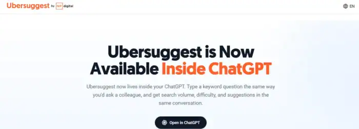 Ubersuggest Now in ChatGPT, How Marketers Can Use It to Drive Faster SEO Wins