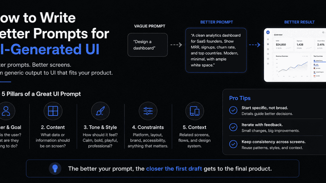 Write High-Impact Prompts for AI-Generated UI, Produce Usable Interfaces Faster