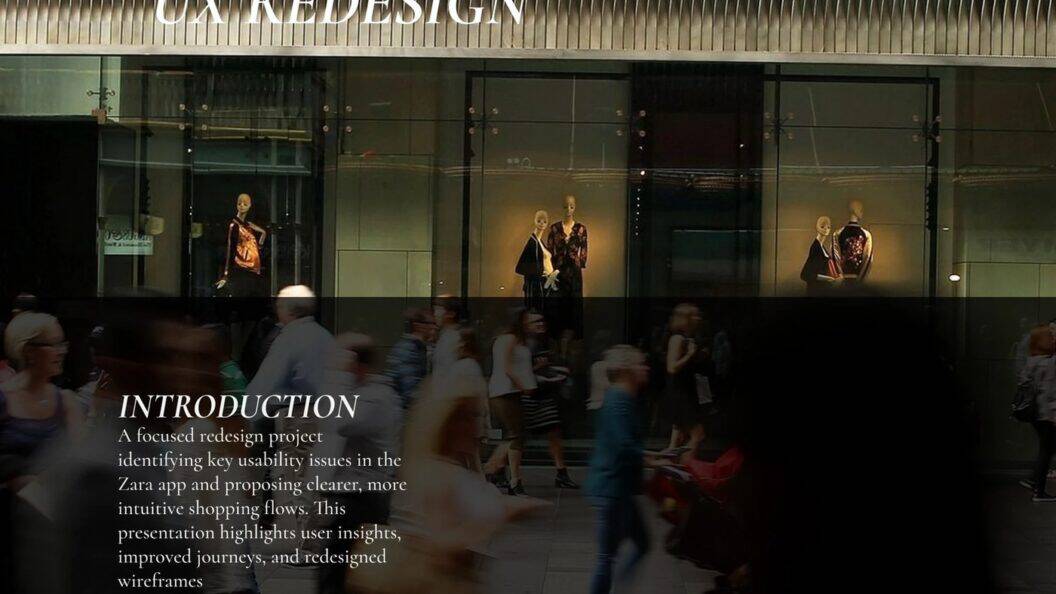 Zara Mobile App Redesign, UI/UX Layout That Cuts Friction and Boosts Conversions
