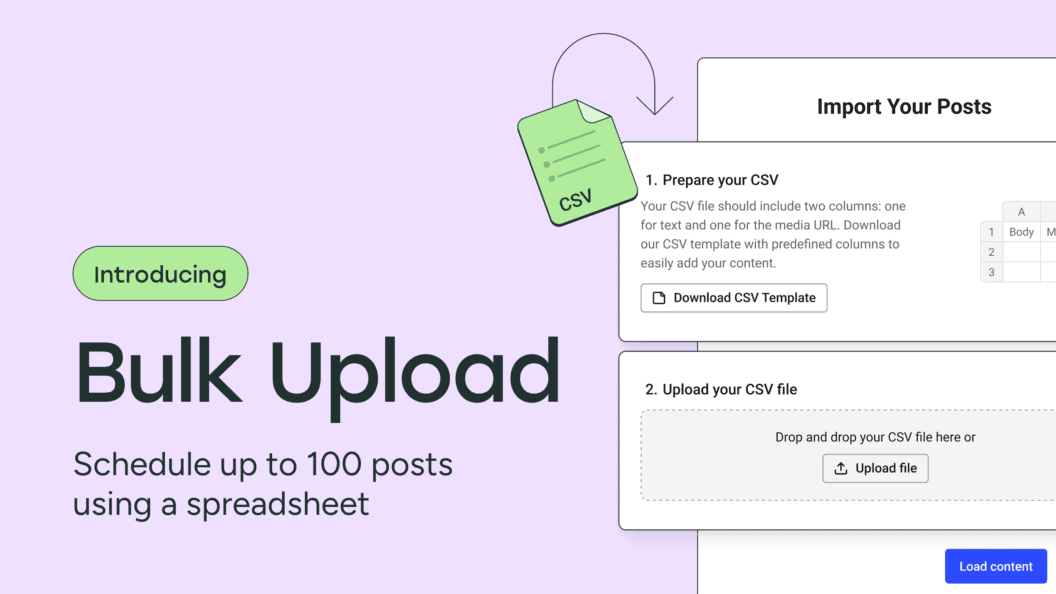 Bulk Upload, Schedule Hundreds of Posts from a Spreadsheet in Seconds