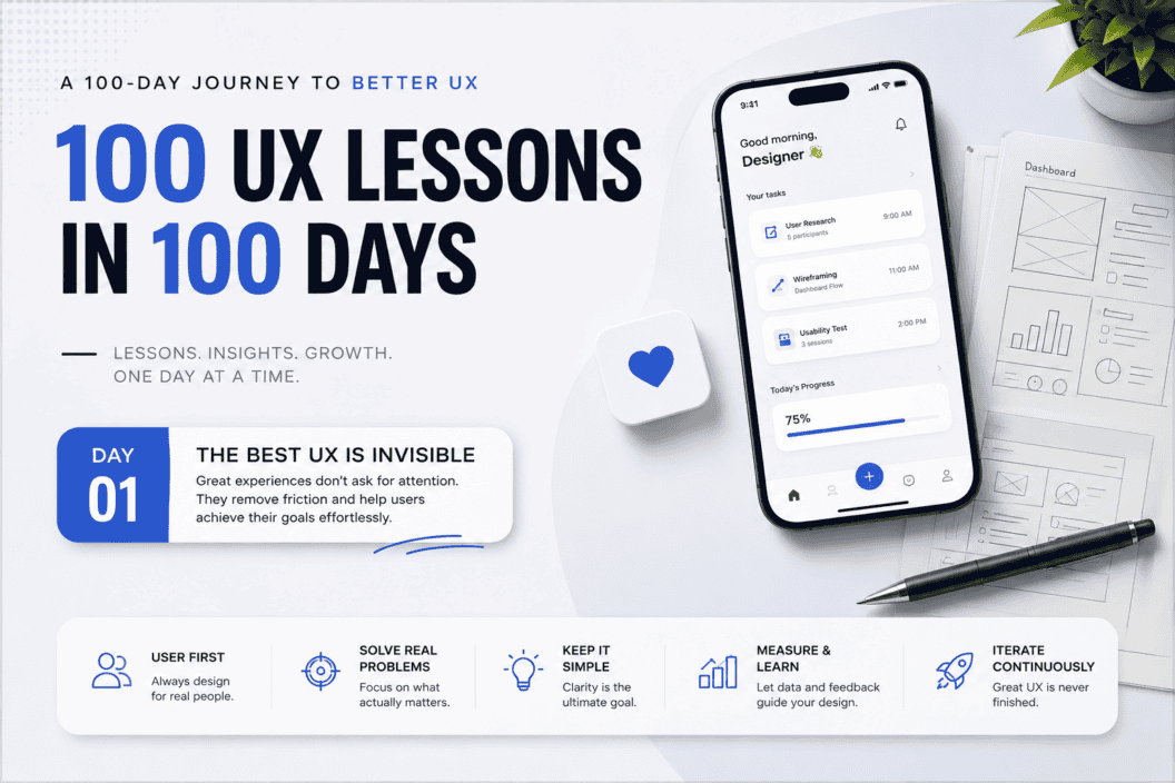 Day 1, 100 UX Lessons: Why Invisible UX Converts Users Faster