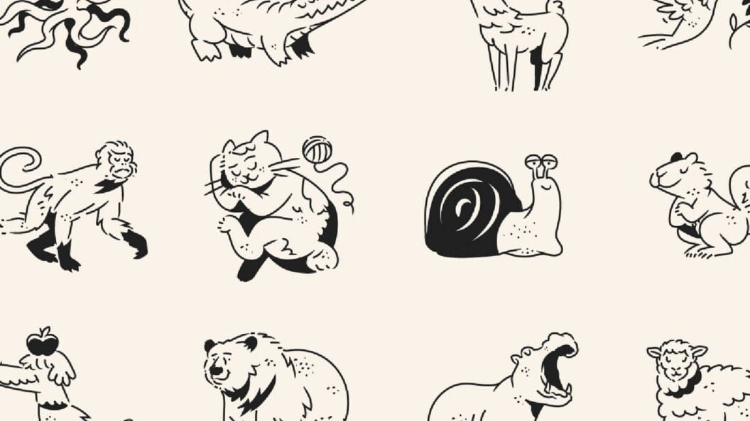 DrawInk Animal Line Art Pack, Premium Vector Illustrations from GetIllustrations for Branding