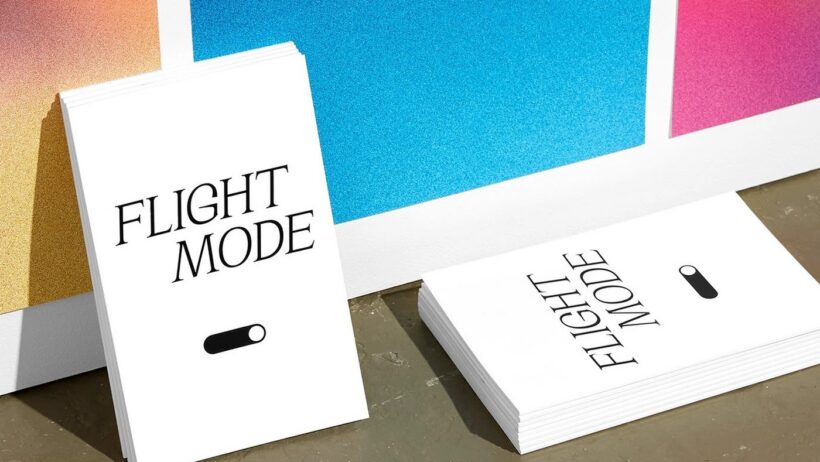 Flightmode Exhibition Identity Catalogue, Heather Lynn and Billyclub's Bold Visual Identity