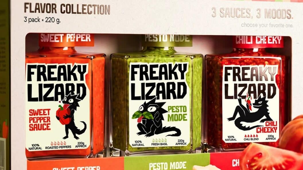 Freaky Lizard, Bold Brand Identity and Packaging Case Study by Yevheniia Dutchak