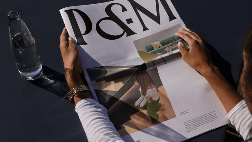 Gideon Phillip Crafts Bold Monochrome Brand Identity for PM, Minimal Design, Maximum Impact