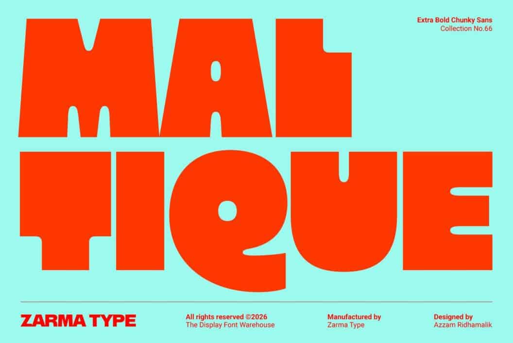 Maltique Extra Bold, Chunky Sans Font that Commands Attention for Headlines and Logos