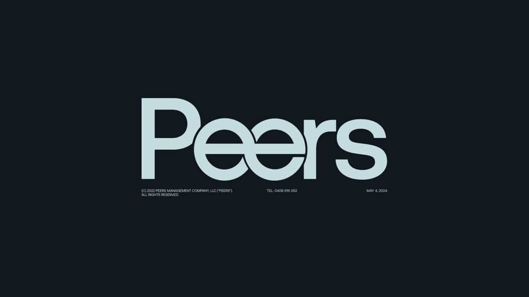 Peers Visual Identity, Modern Typography That Makes Your Brand Stand Out