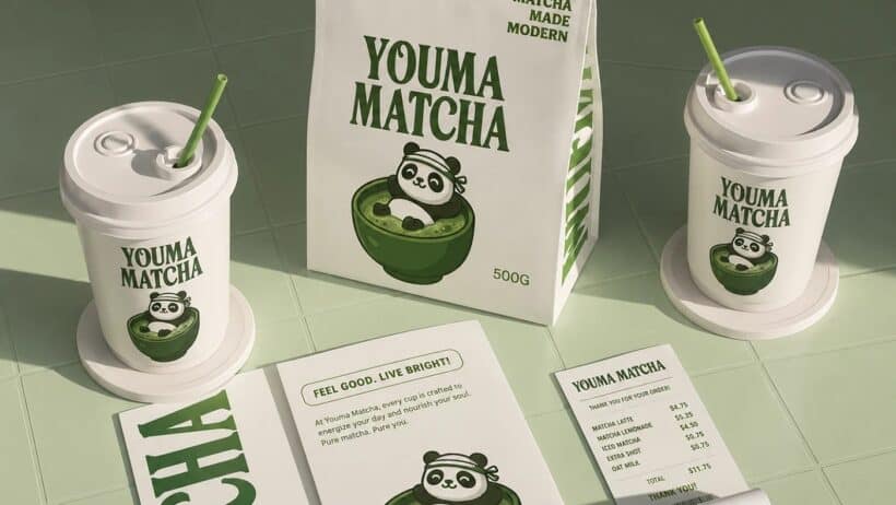Youma Matcha, Distinctive Brand Identity and Packaging Designed to Boost Sales