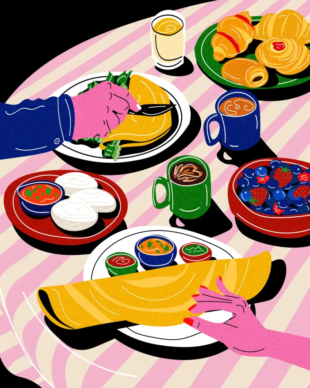 Azra Hirji reimagines the family table as an illustrated archive of food, migration, memory