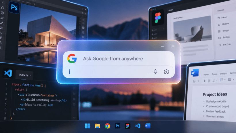 Google Tests Search Bar Outside Chrome, Search Anywhere on Your Device