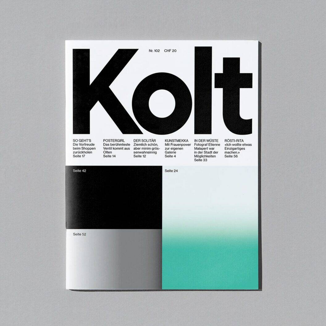 Kolt Magazine Editorial Case Study, Alice Poma and Studio Feixen's bold redesign