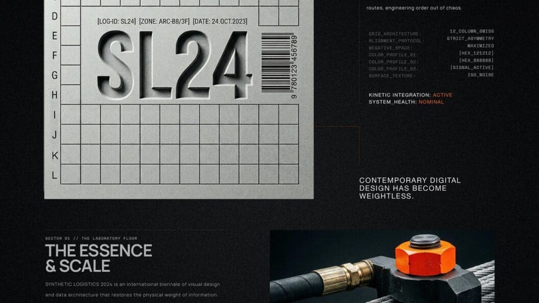 SL24 Brutalist Typeface by Kseniya Artman, Raw Geometric Font for Striking Editorials
