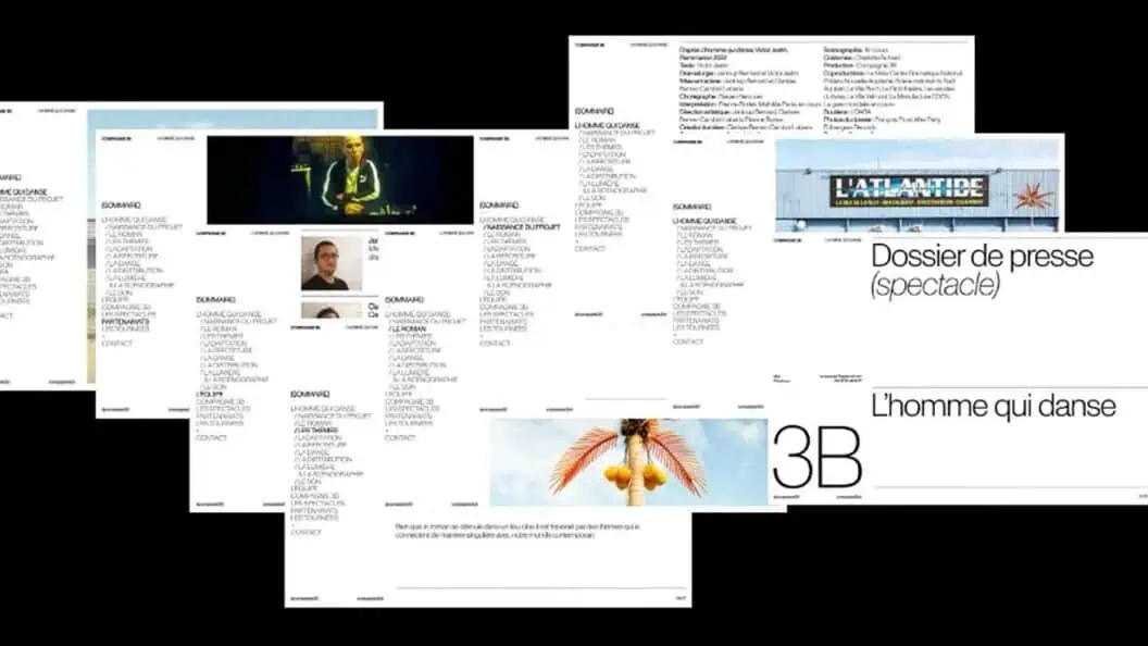 Striking Editorial Press Kit for Compagnie 3B, Designed by Florian Cornut