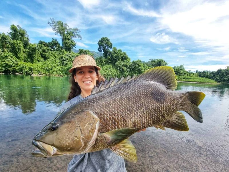 fishing for spottail bass in papua new guinea