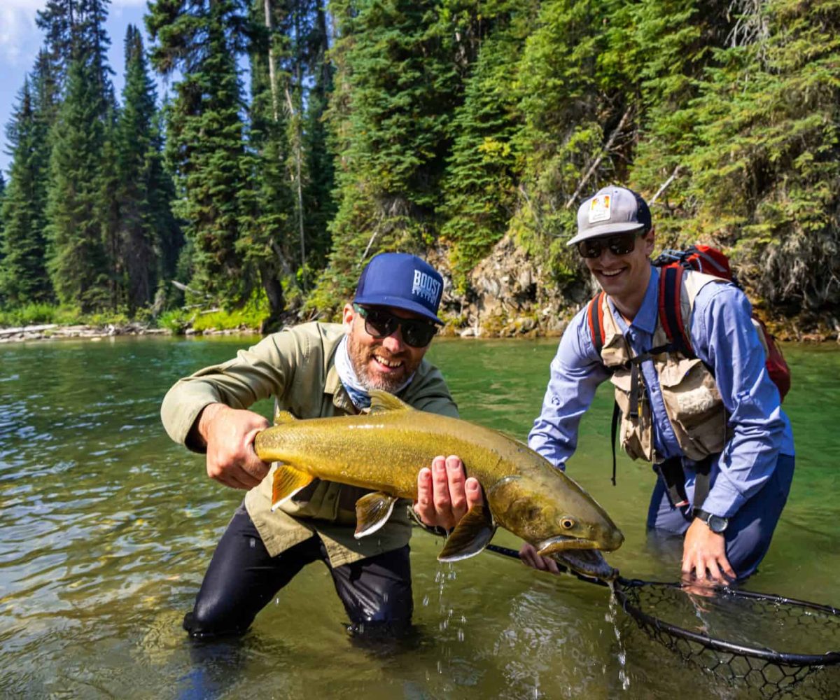 Fly fishing for trophy Bull Trout in British Columbia