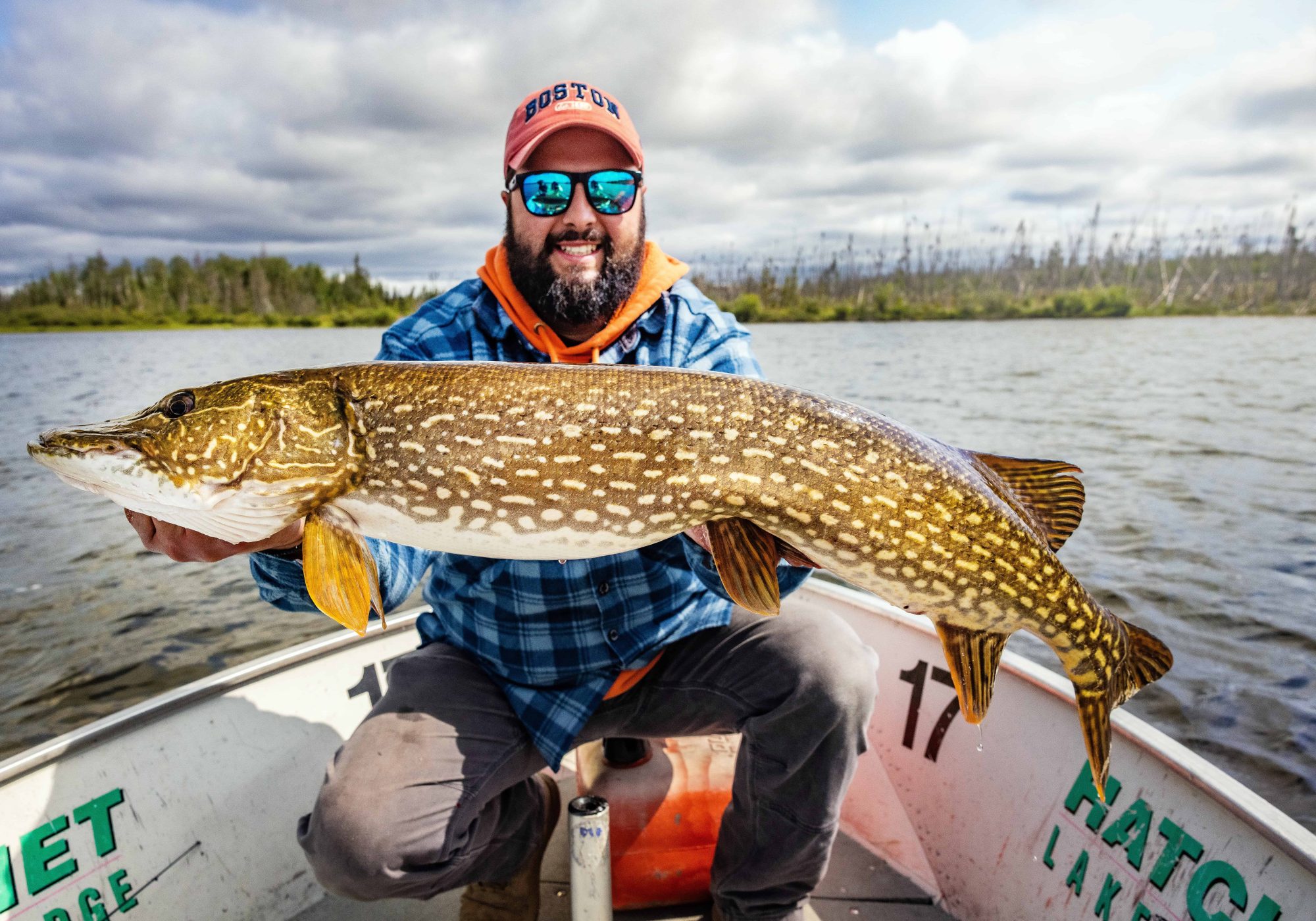 Pike fishing at Hatchet Lake Lodge in Saskatchewan Canada