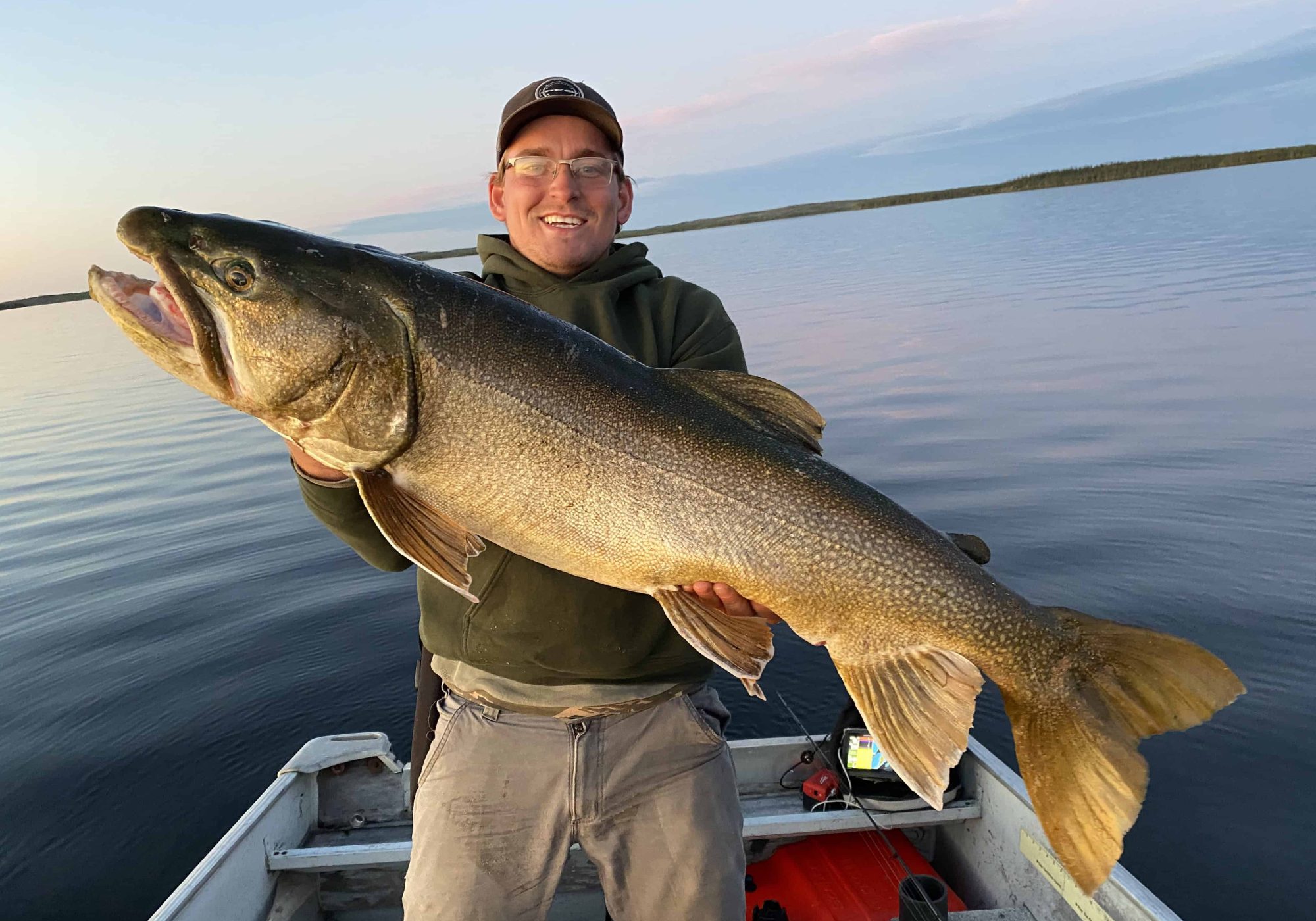 Lake Trout fishing at Hatchet Lake Lodge in Saskatchewan Canada