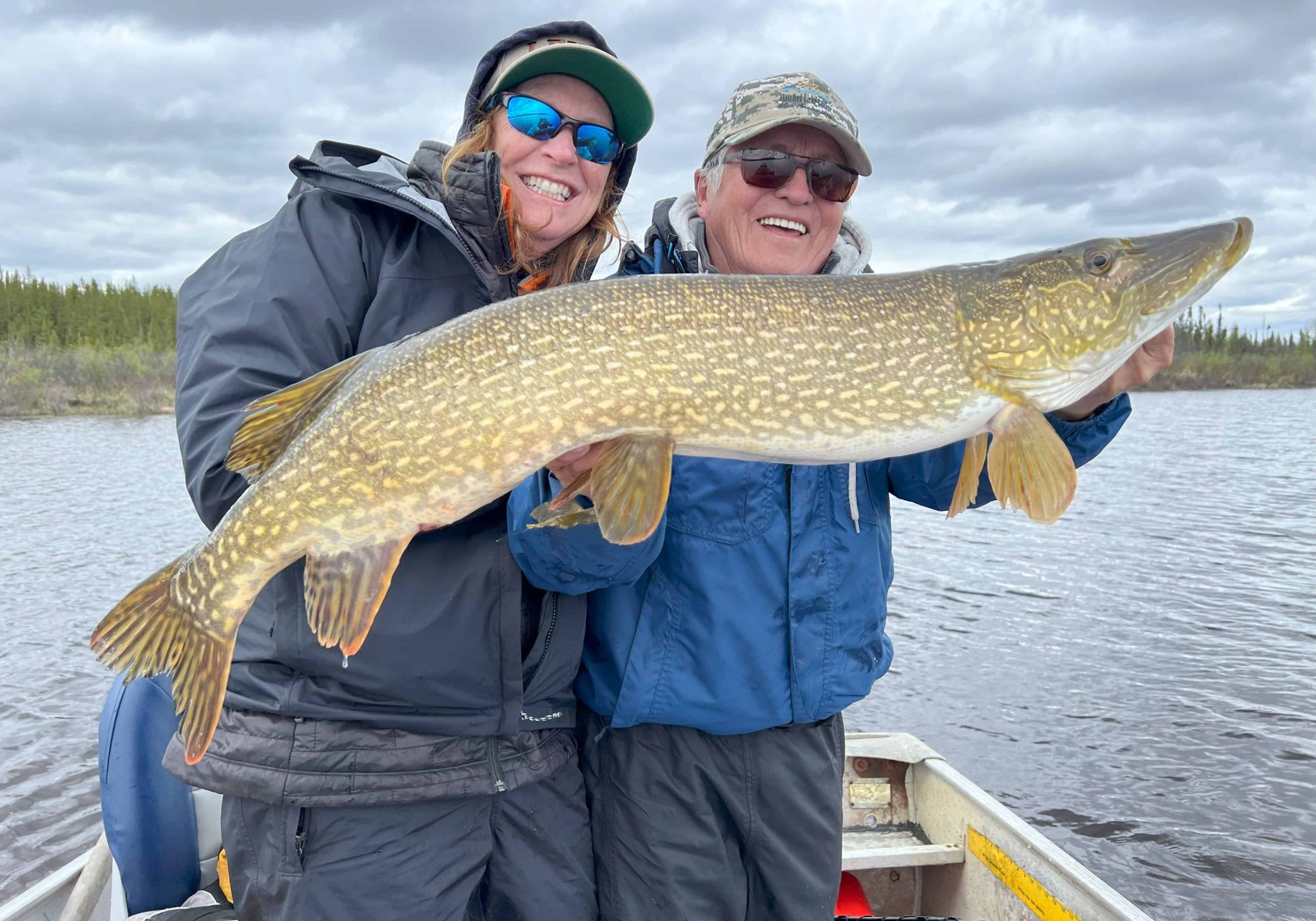 Pike fishing at Hatchet Lake Lodge in Saskatchewan Canada