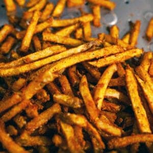Crispy seasoned French fries from Burger Rebellion, perfect for Guerilla Fries.