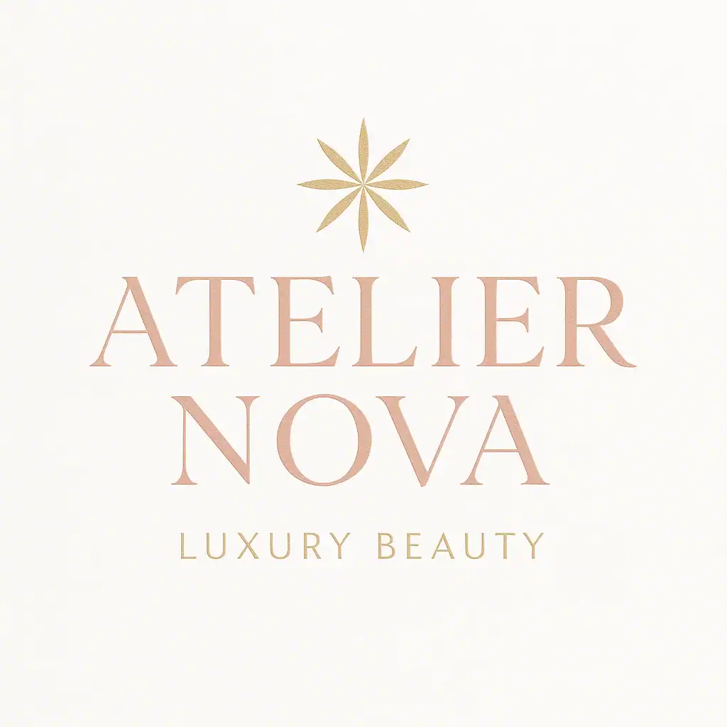 Atelier Nova Luxury Beauty logo with a star symbol on a white background.