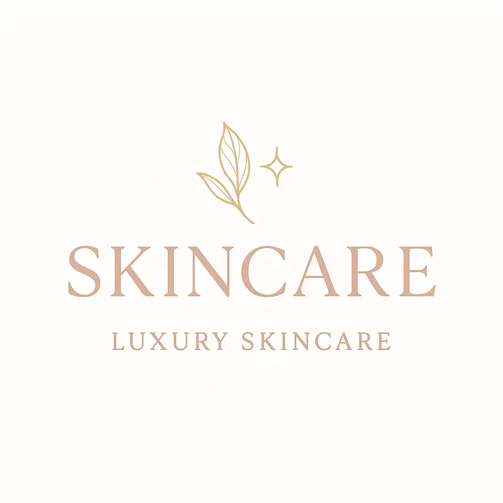 Luxury skincare logo with leaf and star design for Business Merit Board.