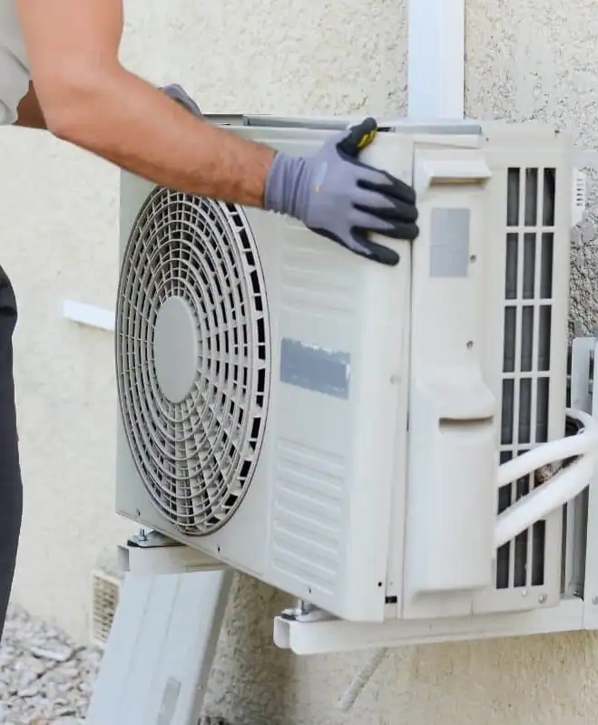 HVAC-Technician-Installing-Mini-Split-Outdoor-Condenser-Unit