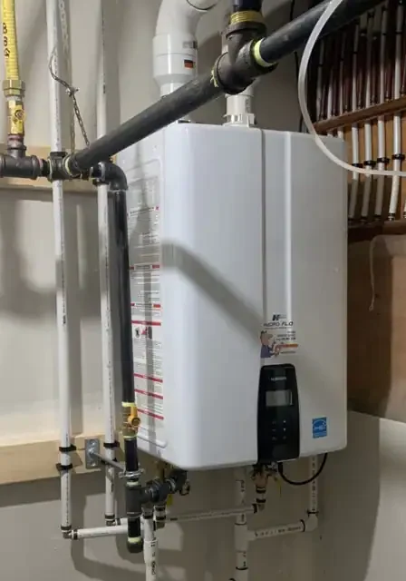 Navien-Tankless-Water-Heater-With-Pipe-Connections
