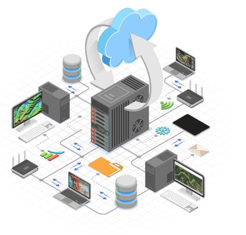 Diagram outining the work flow of CATALYST Enterprise software