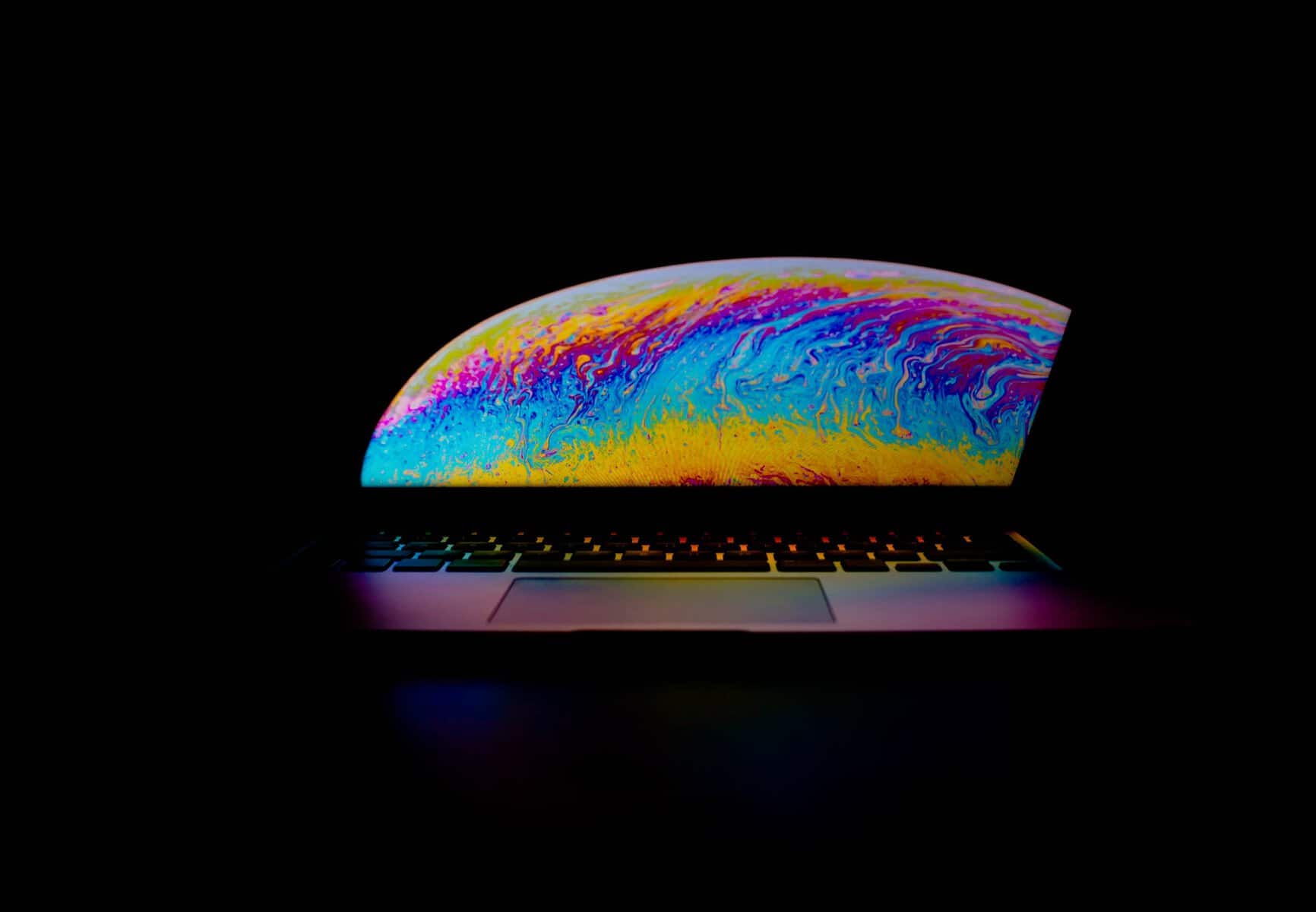 Image of earth data on a laptop