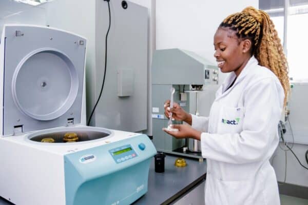 women in a lab